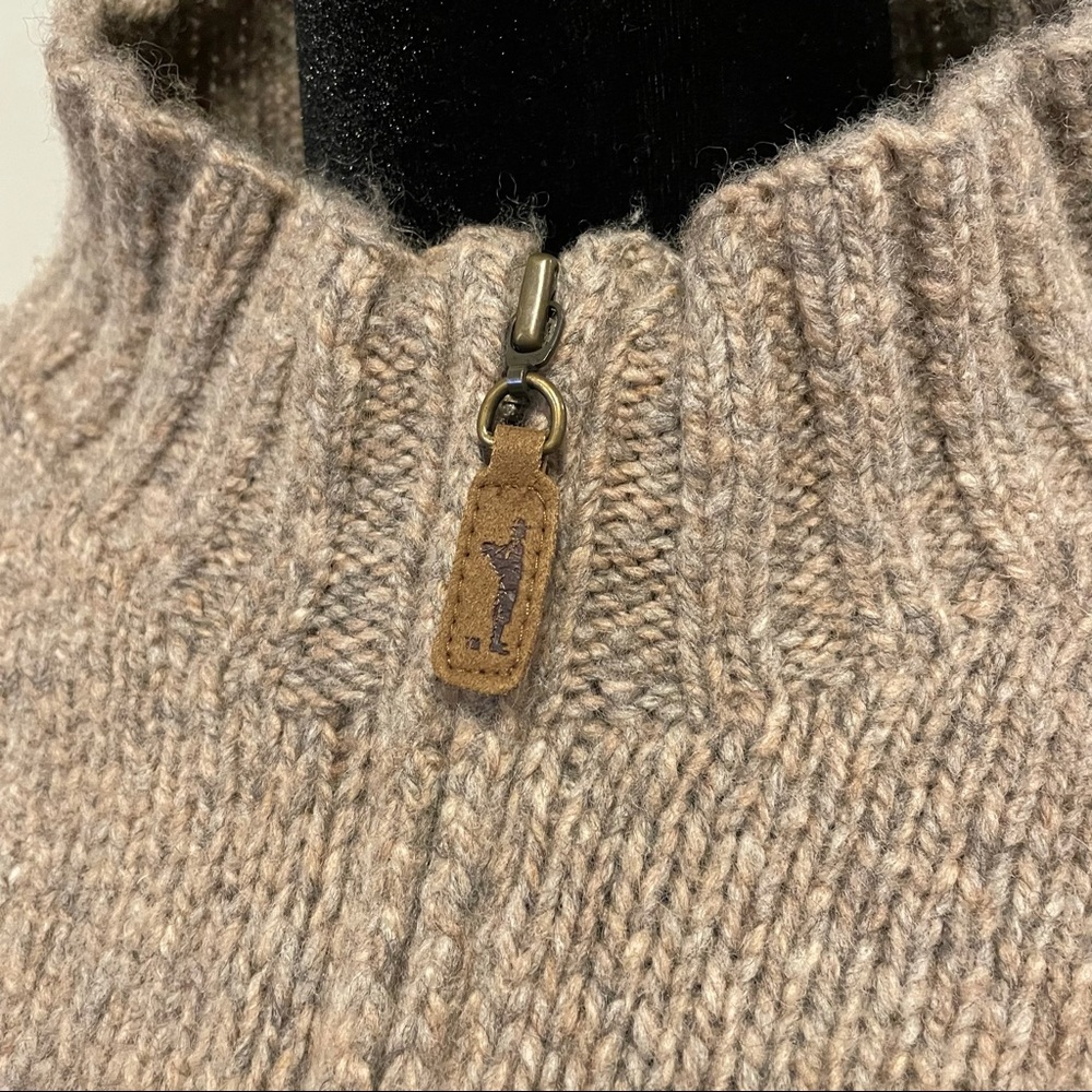 EUC Eddie Bauer Legend Hand knit 100% Lambswool Sweater Fair Isle Men Size Med - Picture 3 of 12